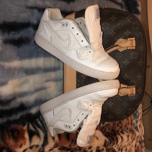 White Air Force ones youth size 3 1/2